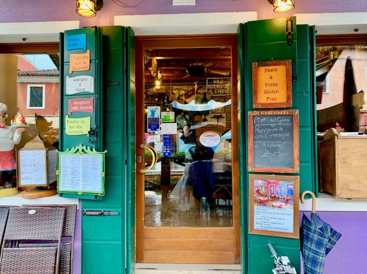 Burano Adası - Yemek Yediğimiz Lokanta